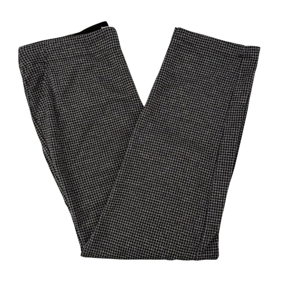 Max Studio Womens Size XL Pull On‎ Pants Streight Leg Houndstooth Stretch Slacks